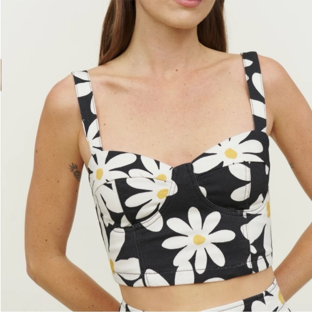 Reformation daisy bustier crop top